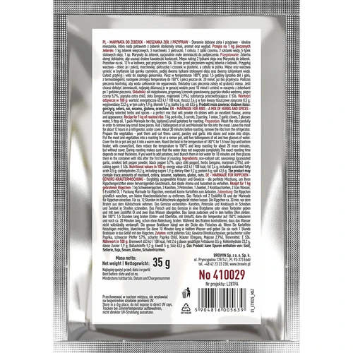 Marinade voor ribben - kruiden- en specerijenmix, 35 g - 2