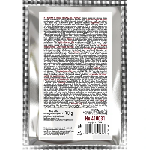 Marinade voor varkenspoot - kruiden- en specerijenmix, 70 g - 2