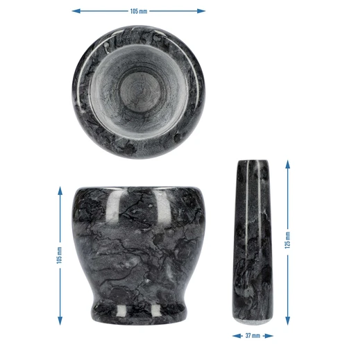 Marmeren keuken vijzel, zwart, ø 10,5 cm - 10