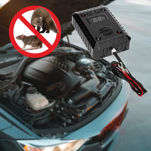Marter- en knaagdierverjager voor auto's en binnenruimtes (ultrasoon + LED) - 15
