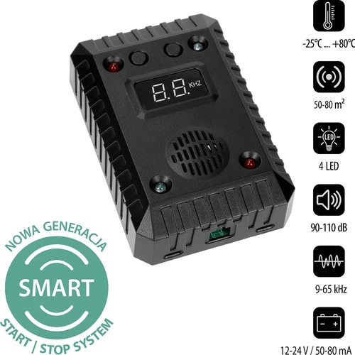 Marter- en knaagdierverjager voor auto's en binnenruimtes (ultrasoon + LED) - 2