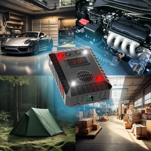 Marter- en knaagdierverjager voor auto's en binnenruimtes (ultrasoon + LED) - 14