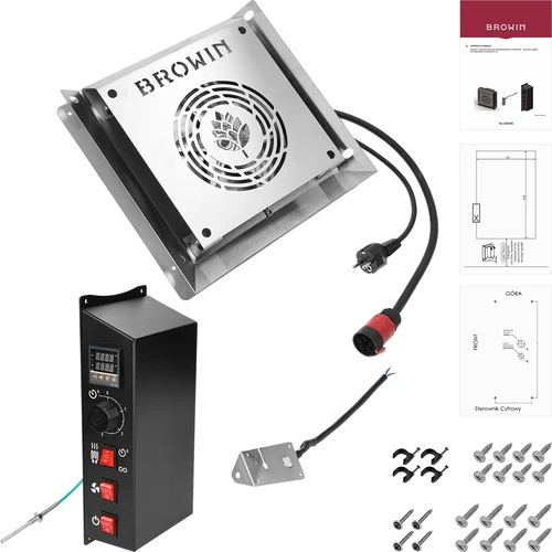 Module set met digitale thermostaat - dragON 2,7 kW, voor tuinrookovens - 2