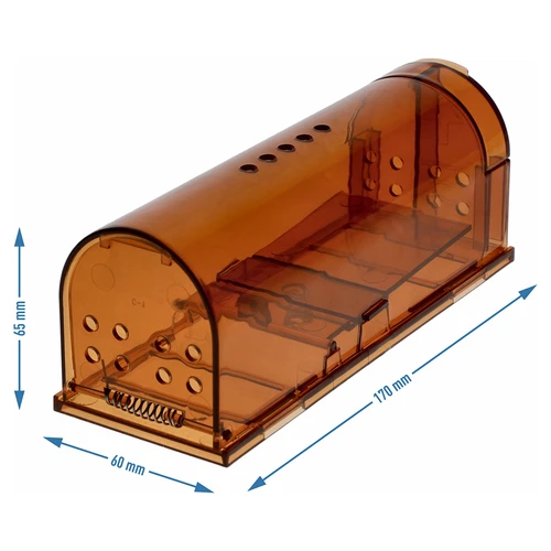 Muizenval – levend vangkooi, transparant, 2 stuks - 8