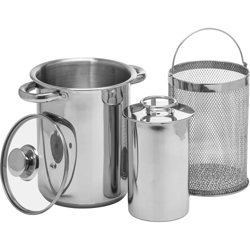 Multifunctionele pan met mandje en hamkoker