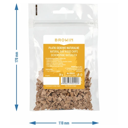 Natuurlijke eiken vlokken (ongebrand), 20g - 7