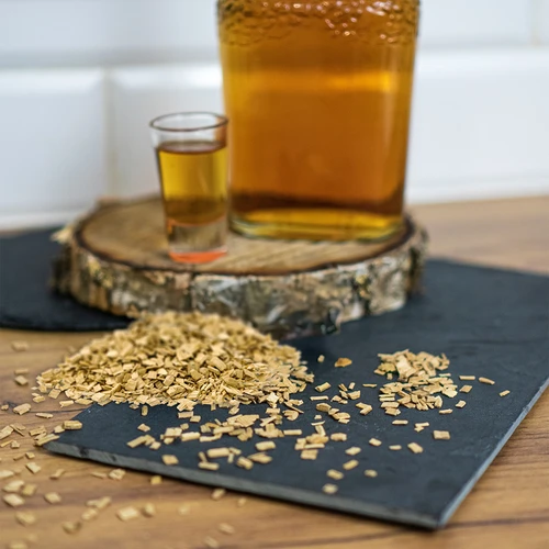 Natuurlijke eiken vlokken voor het aromatiseren van alcohol (whisky, witte wijn), 50 g - 9