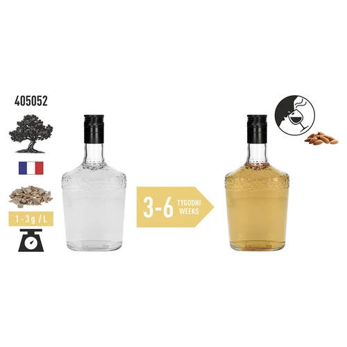 Natuurlijke eiken vlokken voor het aromatiseren van alcohol (whisky, witte wijn), 50 g - 6