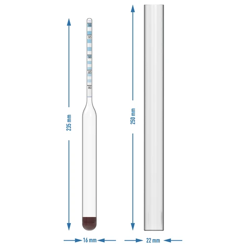 Nauwkeurige glazen alcoholmeter - 6