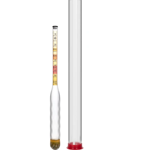 Onbreekbare honingmeter met proefbuis, meetbereik 10-50°Blg
