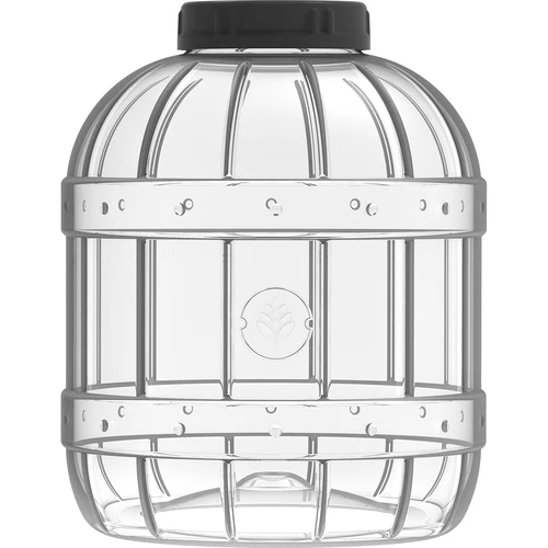 Onbreekbare, multifunctionele pot met zwarte deksel, 5L - 3