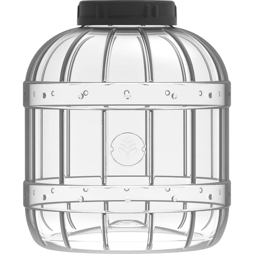 Onbreekbare, multifunctionele pot met zwarte deksel, 8L - 2