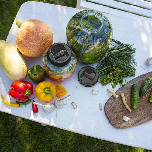 Onbreekbare, multifunctionele pot met zwarte deksel, 8L - 4