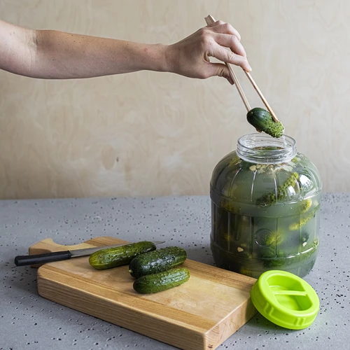 Onbreekbare, multifunctionele pot voor inmaken + tang, 5L - 4