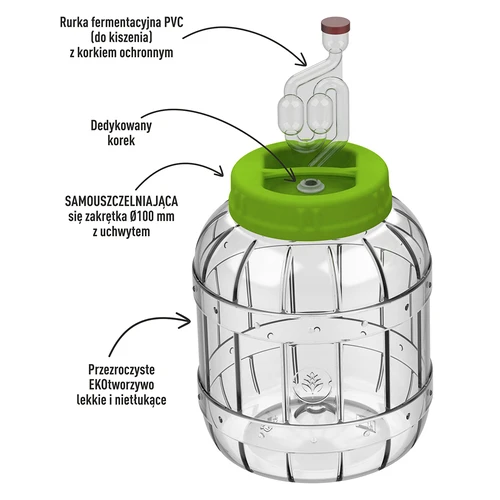 Onbreekbare pot voor inmaken, 3 L - 2