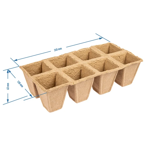 Papieren potten 6 x 6 x 6, set van 5 stuks. - 4