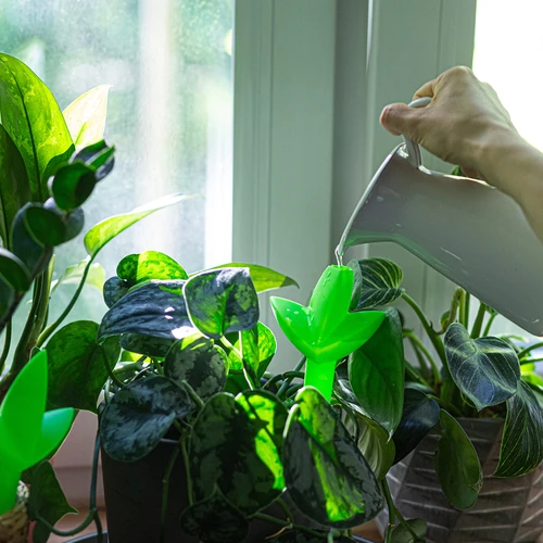 Plantengieter – groen blad met keramische voet, 120 ml - 8