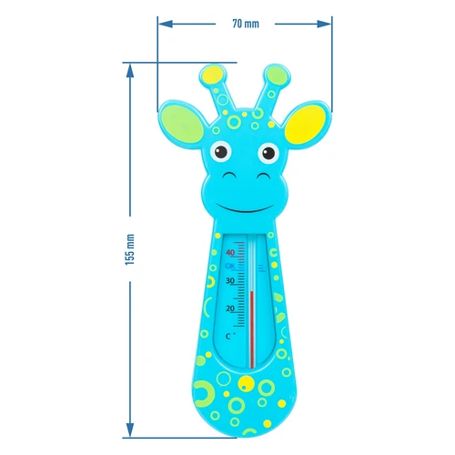 Plastic badthermometer (+15°C tot +45°C) 16cm mix - 7