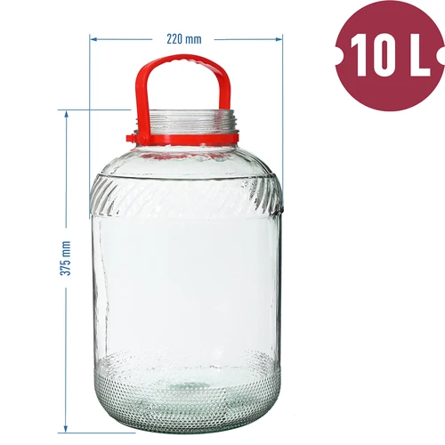 Pot 10 L met plastic deksel - 6
