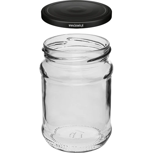 Pot 250 ml fi 66/4 zwarte deksel - 6 stuks - 3