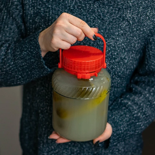 Pot 2L met plastic deksel - 6