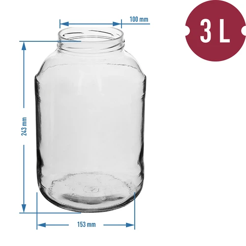 Pot 3 L - 1 stuk, gouden deksel (fi 100) - 2