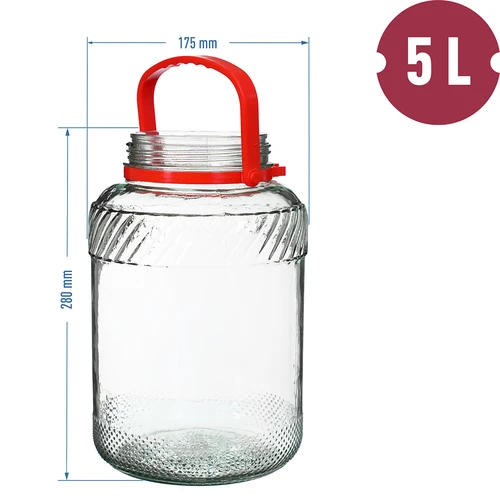 Pot 5 L met plastic deksel - 6