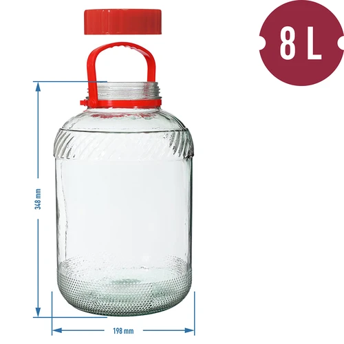 Pot 8 L met plastic deksel - 6