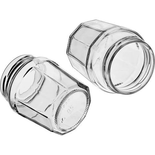Pot Confituur 230ml met zwarte dek. fi63/4 - 6st - 7