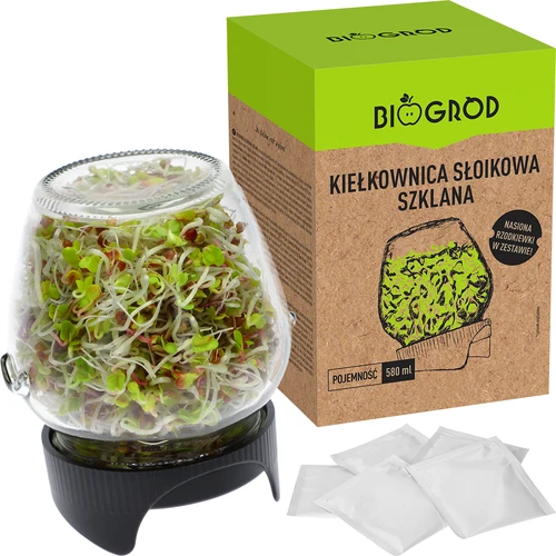 Pot kiemgroente Twist-off + 5 verpakkingen zaden - 5