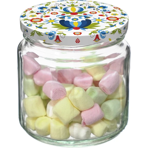 Pot met een inhoud van 212 ml, met gekleurde deksels ø 66. - 6