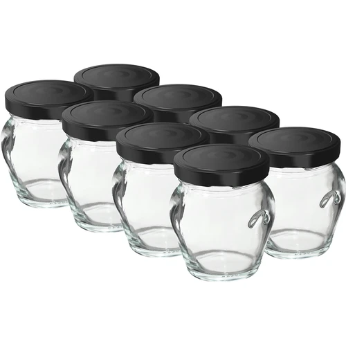 Pot TO 106 ml Amfora met gekleurd deksel fi 53 - 8 stuks