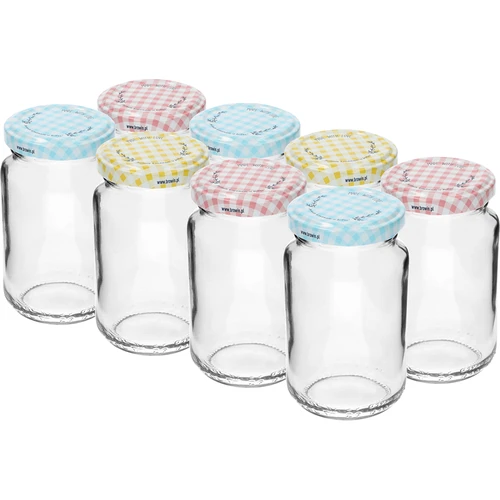 Pot TO 190ml met gekleurde deksel fi 53 - 8 stuks - 2