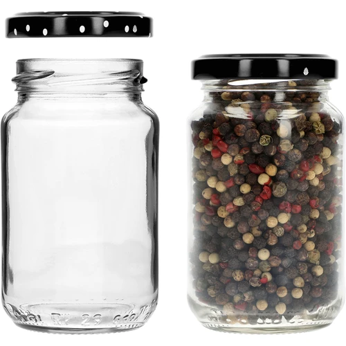 Pot TO 190ml met gekleurde deksel fi 53 - 8 stuks - 6
