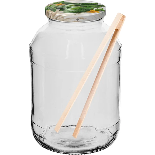 Pot TO 2 L, fi 82/6 met gekleurd deksel + tang