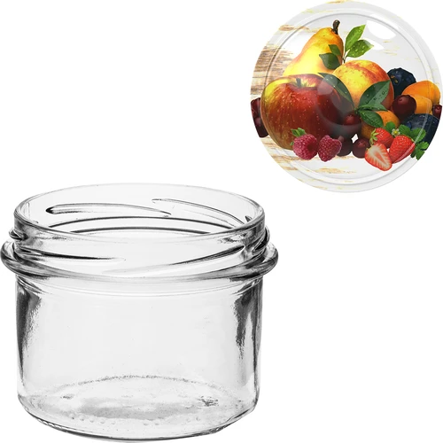 Pot TO 235 ml met gekleurde deksel fi82 - 6 stuks - 7