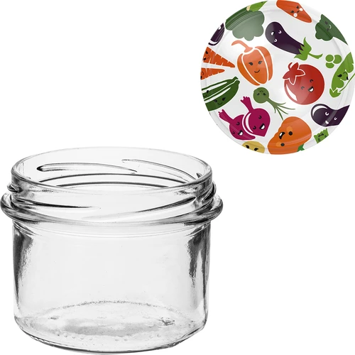 Pot TO 235 ml met gekleurde deksel fi82 - 6 stuks - 9