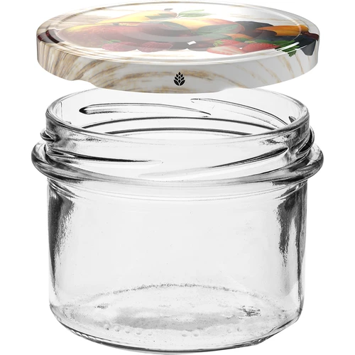 Pot TO 235 ml met gekleurde deksel fi82 - 6 stuks - 3