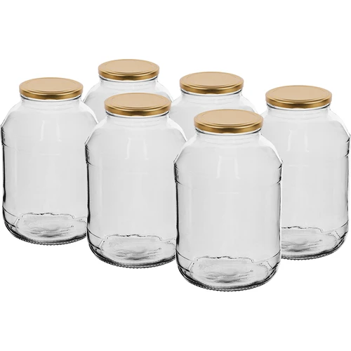 Pot TO 2L met gouden deksel fi82/6 - 6 stuks