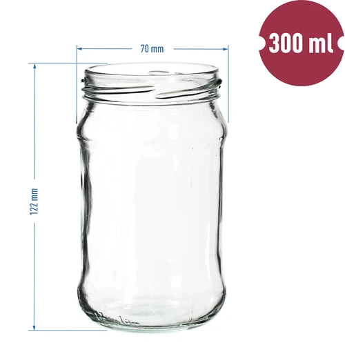 Pot TO 300 ml met gouden deksel fi 66 - 6 stuks - 6