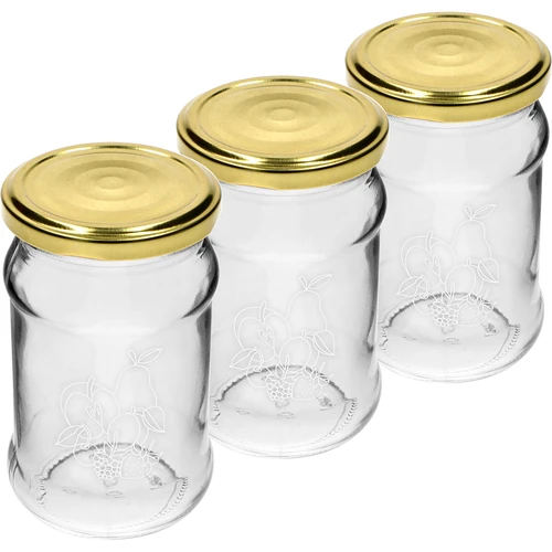 Pot TO 300ml met opdruk - mix van fruit en deksel fi66/4 - 3 stuks - 2