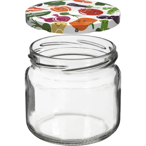 Pot TO 370 ml met gekleurd deksel fi82/6- 6 stuks - 3