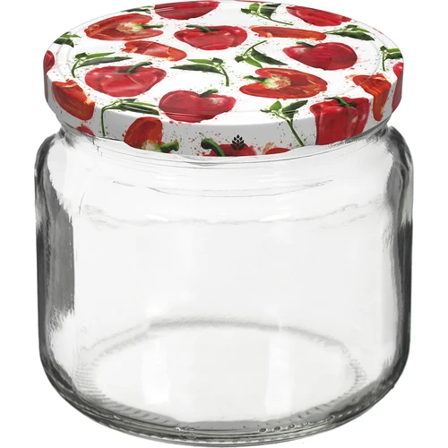 Pot TO 370 ml met gekleurd deksel fi82/6- 6 stuks - 2