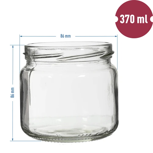 Pot TO 370 ml met gekleurd deksel fi82/6- 6 stuks - 4