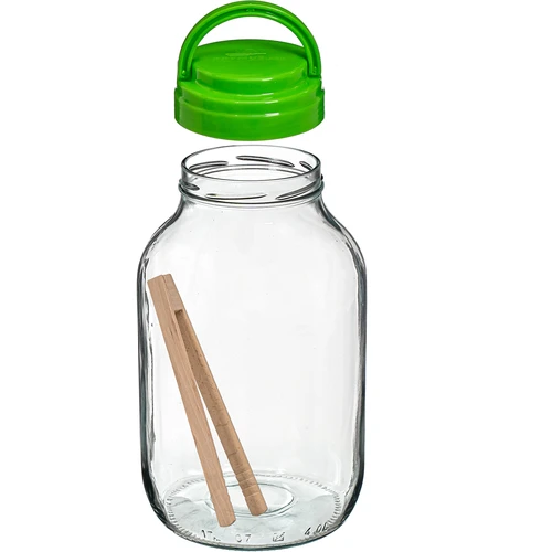 Pot TO 4 L met plastic deksel + tang fi 100 - 3