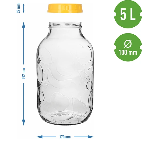 Pot TO 5 L en kunststof deksel fi 100, met handvat - 7