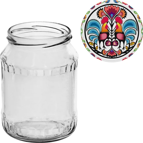 Pot TO 720 ml met gekleurd deksel fi 82/6 - 6 stuks - 8