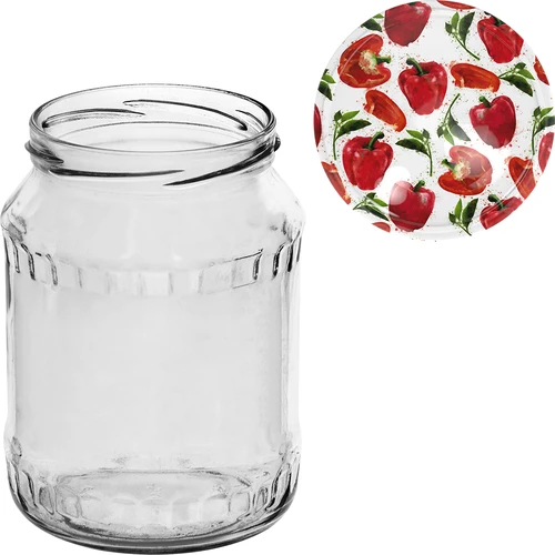 Pot TO 720 ml met gekleurd deksel fi 82/6 - 6 stuks - 11