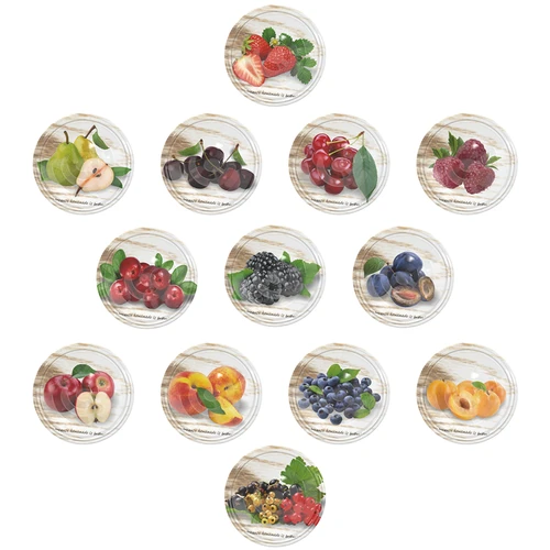 Pot TO 720 ml met gekleurd deksel fi 82/6 - 6 stuks - 13