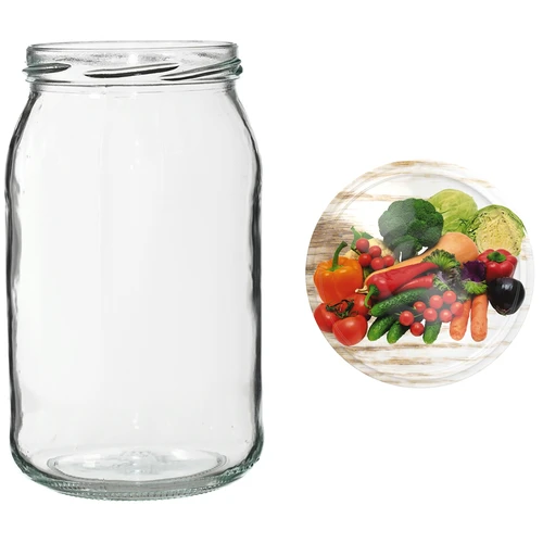 Pot TO 900 ml met gekleurd deksel fi82/6 - 6 stuks - 13